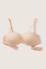 Beige Nude Wear Everywhere Smooth Multiway Strapless Push Up Bra