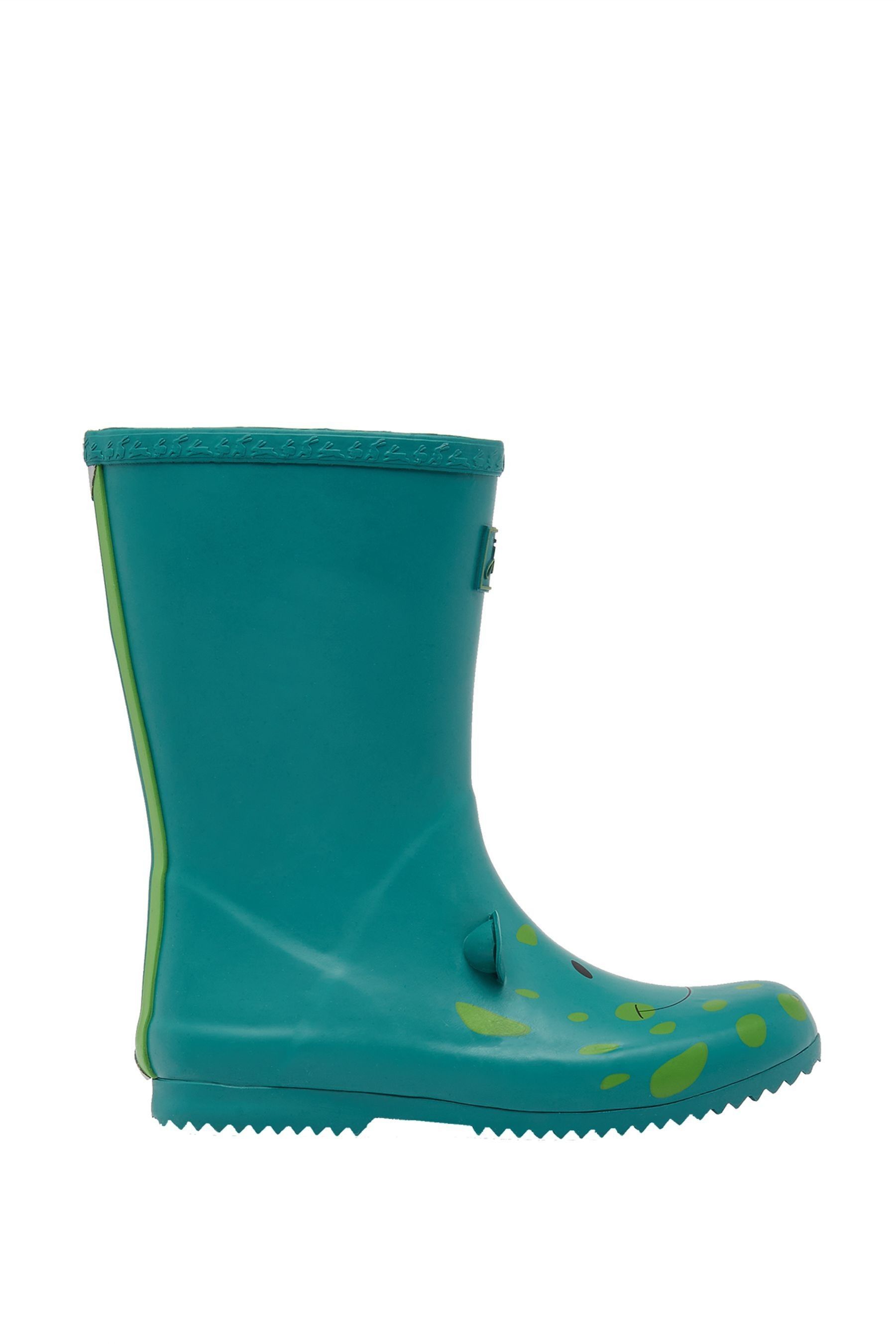 Buy Joules Junior Green RollUp Flexible Printed Wellies from the