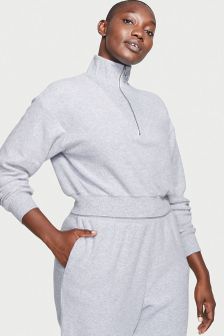 Victoria's Secret Half Zip High Neck Lounge Sweatshirt