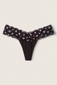 Victoria's Secret PINK Lace Trim Thong Knickers