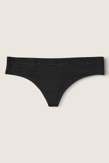 Victoria's Secret PINK Cotton Logo Thong Knickers