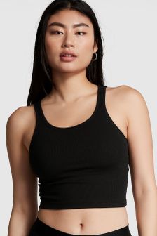 Victoria's Secret PINK Crop Ribbed Tank Top