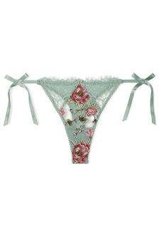 Victoria's Secret Lace SideTie Thong Knickers