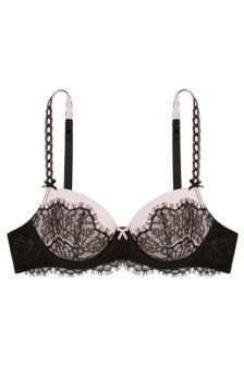 Victoria's Secret Lightly Lined Heritage Ribbon Slot Demi Bra with Lace