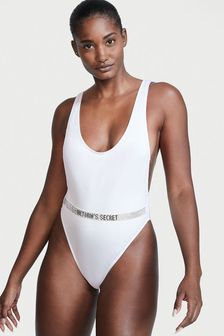 Victoria's Secret Shine Strap Belted Open Back Swimsuit