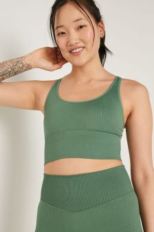Victoria's Secret PINK Seamless Lightly Lined Low Impact Sport Crop Top