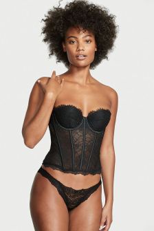 Victoria's Secret Lace Lightly Lined Corset Bra Top