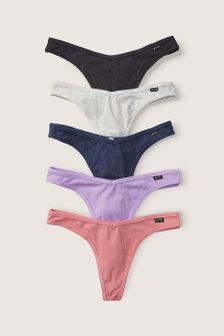 Victoria's Secret PINK Cotton Thong Knickers 5 Pack