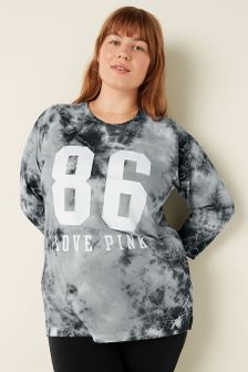 Victoria's Secret PINK Cotton Sleeve Baseball T-Shirt