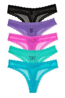 Victoria's Secret Multipack Mesh Thong Knickers