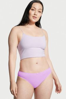 Victoria's Secret Cotton Thong With Lace Back Knickers