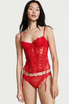 Victoria's Secret Lace Lightly Lined Corset Bra Top