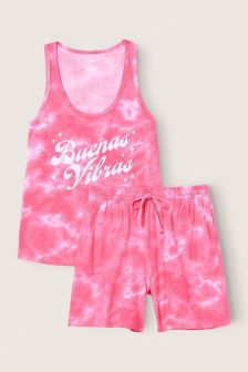 Victoria's Secret PINK Cotton Sleeveless Short Pyjamas
