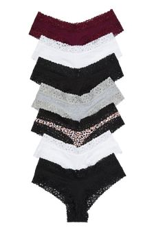 Victoria's Secret Lace Trim Cheeky Knickers 7 Pack