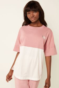 Victoria's Secret PINK Varsity Short Sleeve Crew Tee