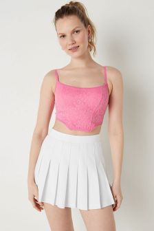 Victoria's Secret PINK Lace Lightly Lined Corset Bra Top
