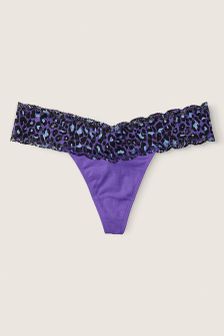 Victoria's Secret PINK Lace Trim Thong Knickers