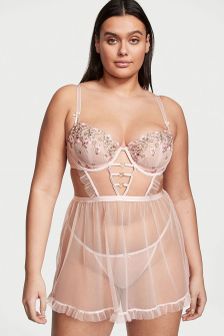 Victoria's Secret Embroidery Wicked Apron Babydoll