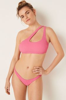 Victoria's Secret PINK Crinkle One Shoulder Bikini Top