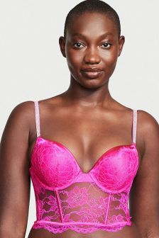 Victoria's Secret Bombshell Add 2 Cups Shine Strap Corset Bra Top
