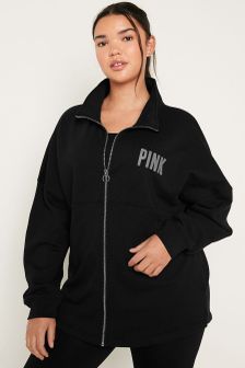 Victoria's Secret PINK Fleece Oversized Zip-Up Sweatshirt