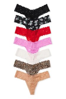 Victoria's Secret Lace Thong Knickers 7 Pack
