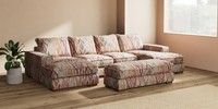 Large - U Shaped Double Chaise with Footstool