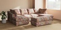 Large - U Shaped Double Chaise with Footstool