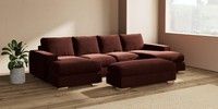 Large - U Shaped Double Chaise with Footstool