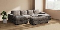 Large - U Shaped Double Chaise with Footstool