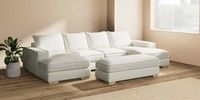 Large - U Shaped Double Chaise with Footstool