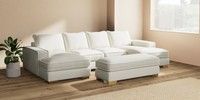 Large - U Shaped Double Chaise with Footstool