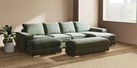 Large - U Shaped Double Chaise with Footstool