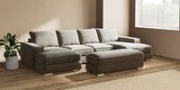 Large - U Shaped Double Chaise with Footstool