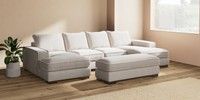 Large - U Shaped Double Chaise with Footstool