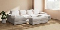 Large - U Shaped Double Chaise with Footstool