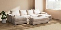 Large - U Shaped Double Chaise with Footstool