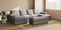 Large - U Shaped Double Chaise with Footstool