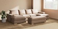 Large - U Shaped Double Chaise with Footstool