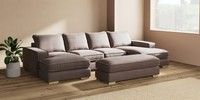 Large - U Shaped Double Chaise with Footstool