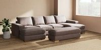 Large - U Shaped Double Chaise with Footstool