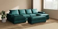 Large - U Shaped Double Chaise with Footstool