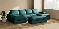 Large - U Shaped Double Chaise with Footstool