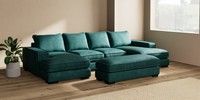 Large - U Shaped Double Chaise with Footstool