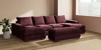 Large - U Shaped Double Chaise with Footstool