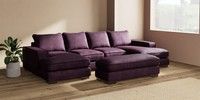 Large - U Shaped Double Chaise with Footstool