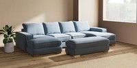 Large - U Shaped Double Chaise with Footstool