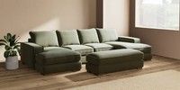 Large - U Shaped Double Chaise with Footstool
