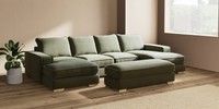 Large - U Shaped Double Chaise with Footstool
