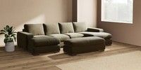Large - U Shaped Double Chaise with Footstool